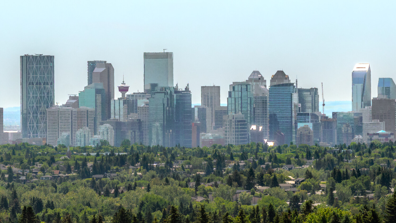 Calgary skyline from the northwest